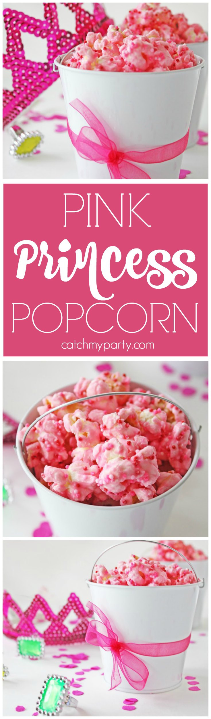 Pink Party Food Ideas
 Pink Princess Popcorn