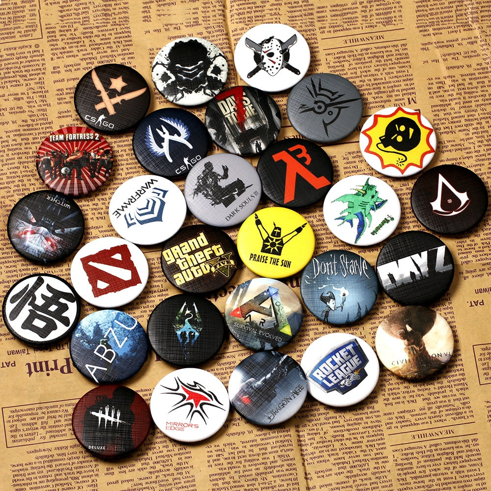 Pins Badge
 29 types CSGO Pin DOTA BUTTONS Badges Skyrim Brooches