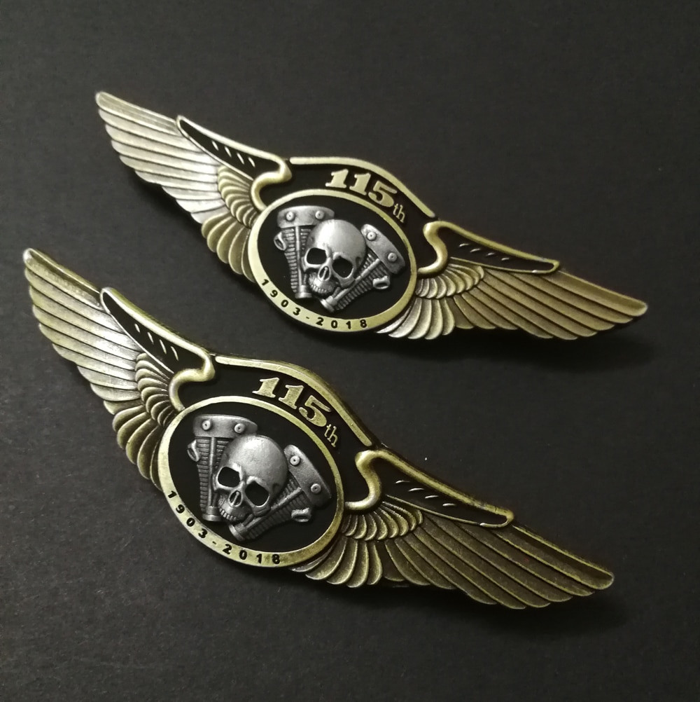 Pins Badge
 NEWEST MOTORCYCLE SKULL WINGS PINS BADGES BROOCHES FOR