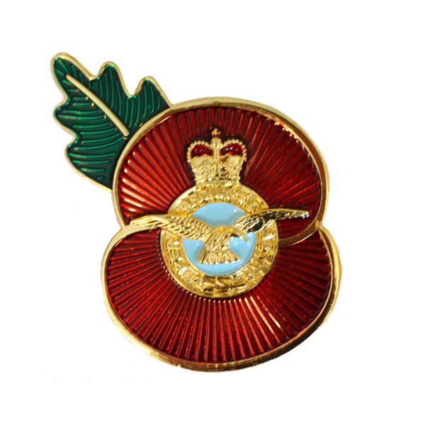 Pins Badge
 Poppy lapel badge with RAF Emblem RAF Association