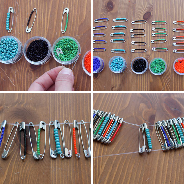 Pins Diy
 Wonderful DIY Beaded Safety Pin Jewelry