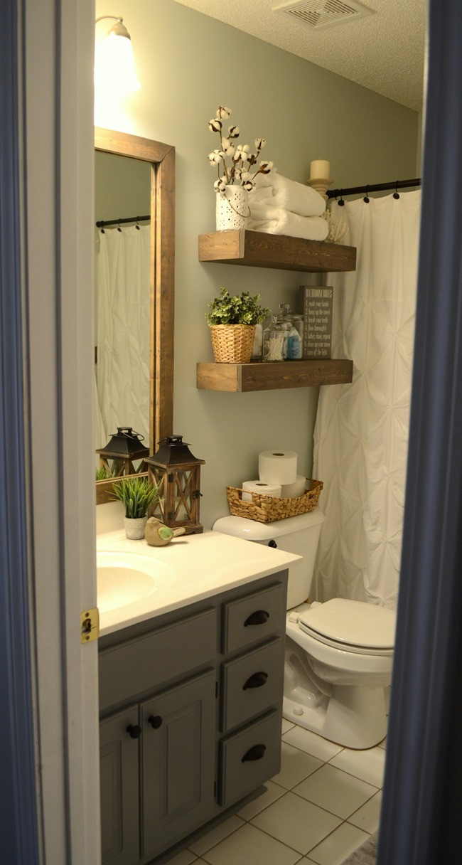 Pinterest Bathroom Decor
 Modern Farmhouse Inspired Bathroom Makeover e Room e