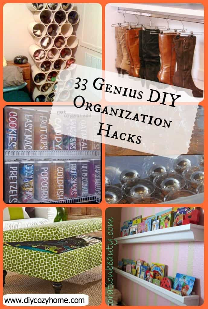 Pinterest DIY Organization
 33 Genius DIY Organization Hacks