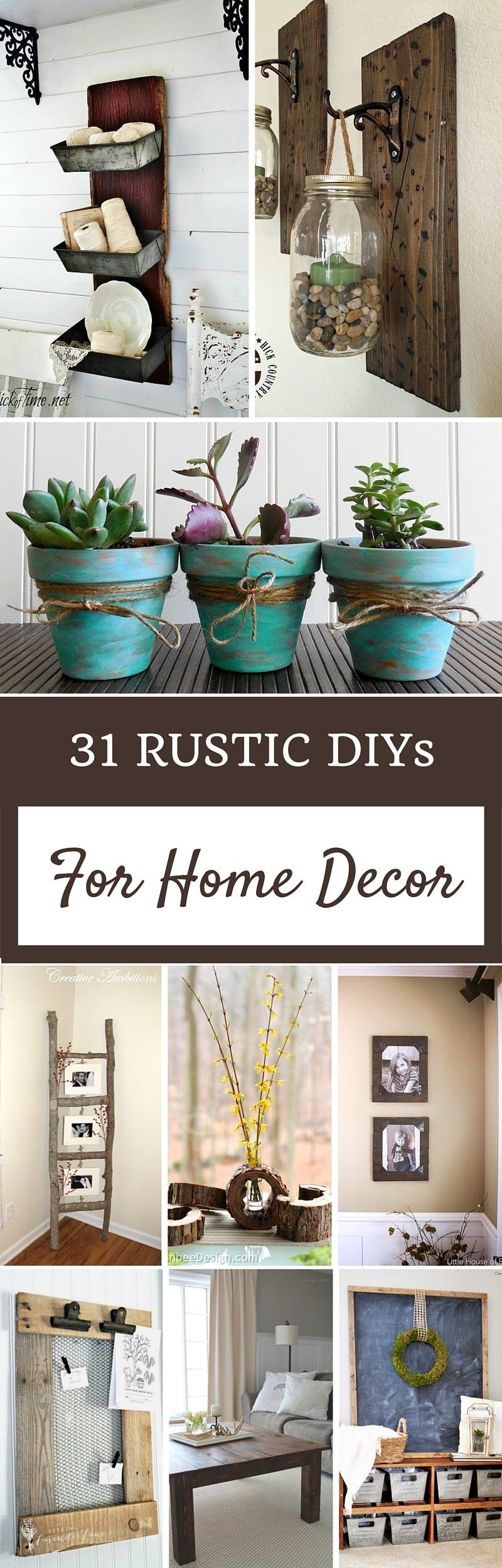 Pinterest Home Decorating DIY
 Rustic Home Decor Ideas