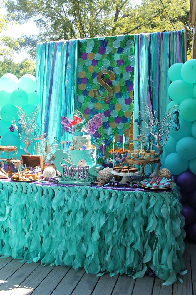 Pirate And Mermaid Party Ideas
 Just look at the amazing way this dessert table is