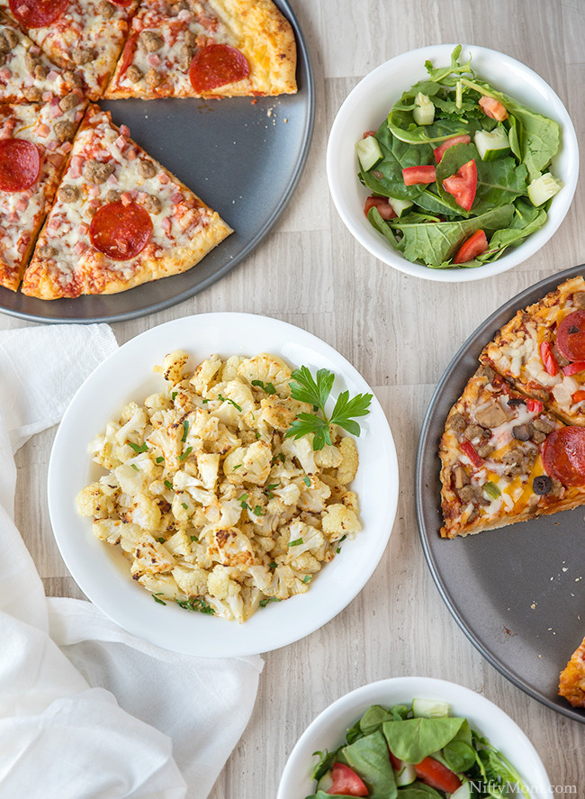 Pizza Side Dishes
 Parmesan Roasted Cauliflower Easy Side Dish