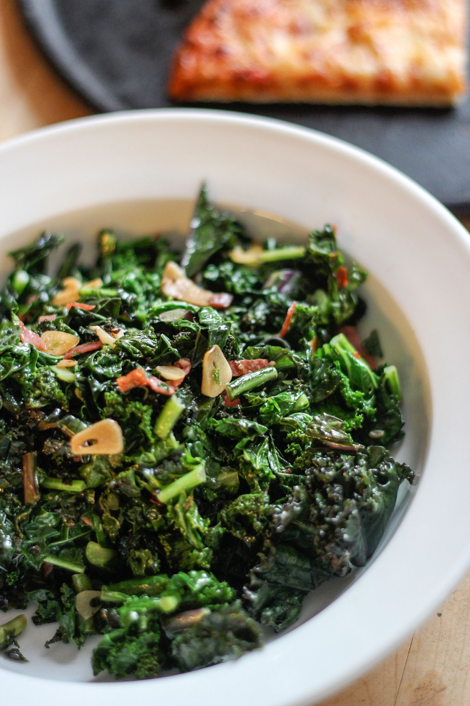 Pizza Side Dishes
 Side Dish Recipe for Pizza Fiery Kale with Garlic and