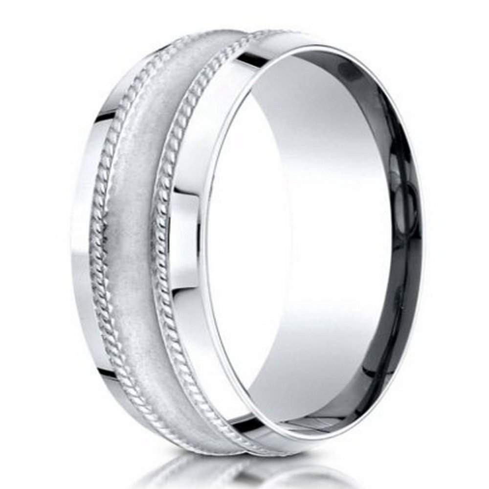 Platinum Mens Wedding Rings
 Men s 950 Platinum Designer Wedding Ring with Glass Finish