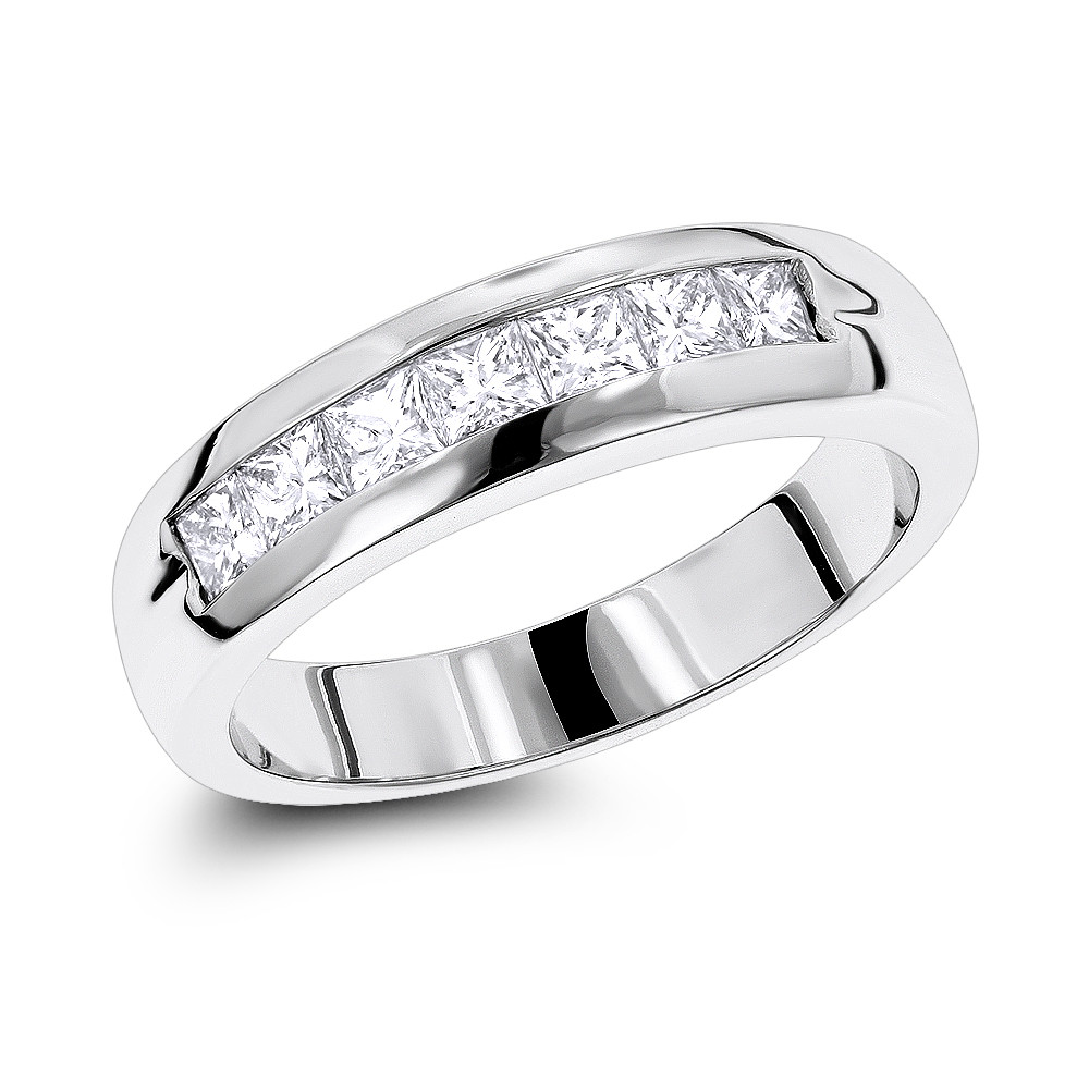 Platinum Mens Wedding Rings
 Platinum Diamond Men s Wedding Ring 0 98ct