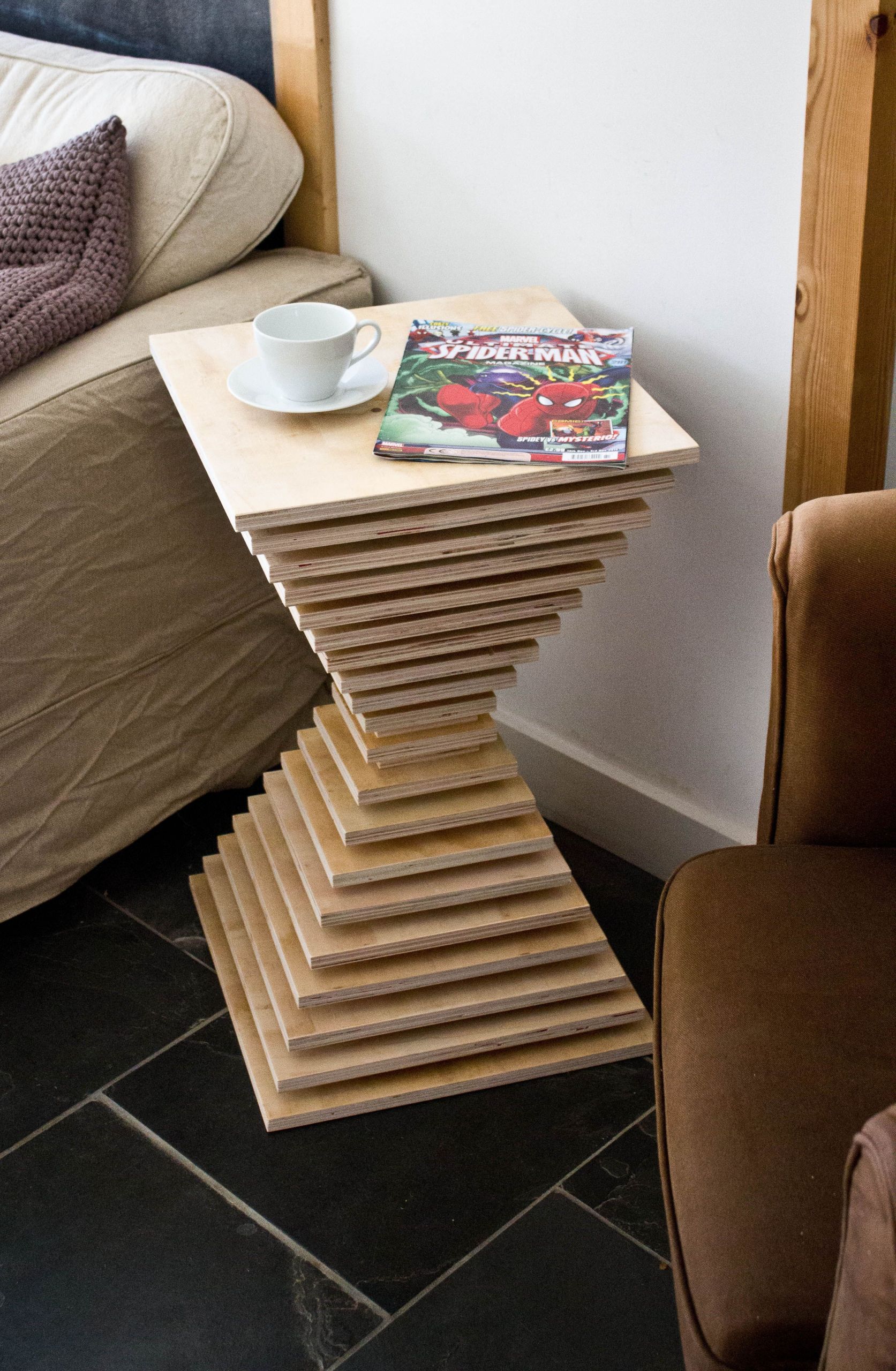 Plywood Furniture DIY
 Table made from offcuts of Plywood from a shop fitting job