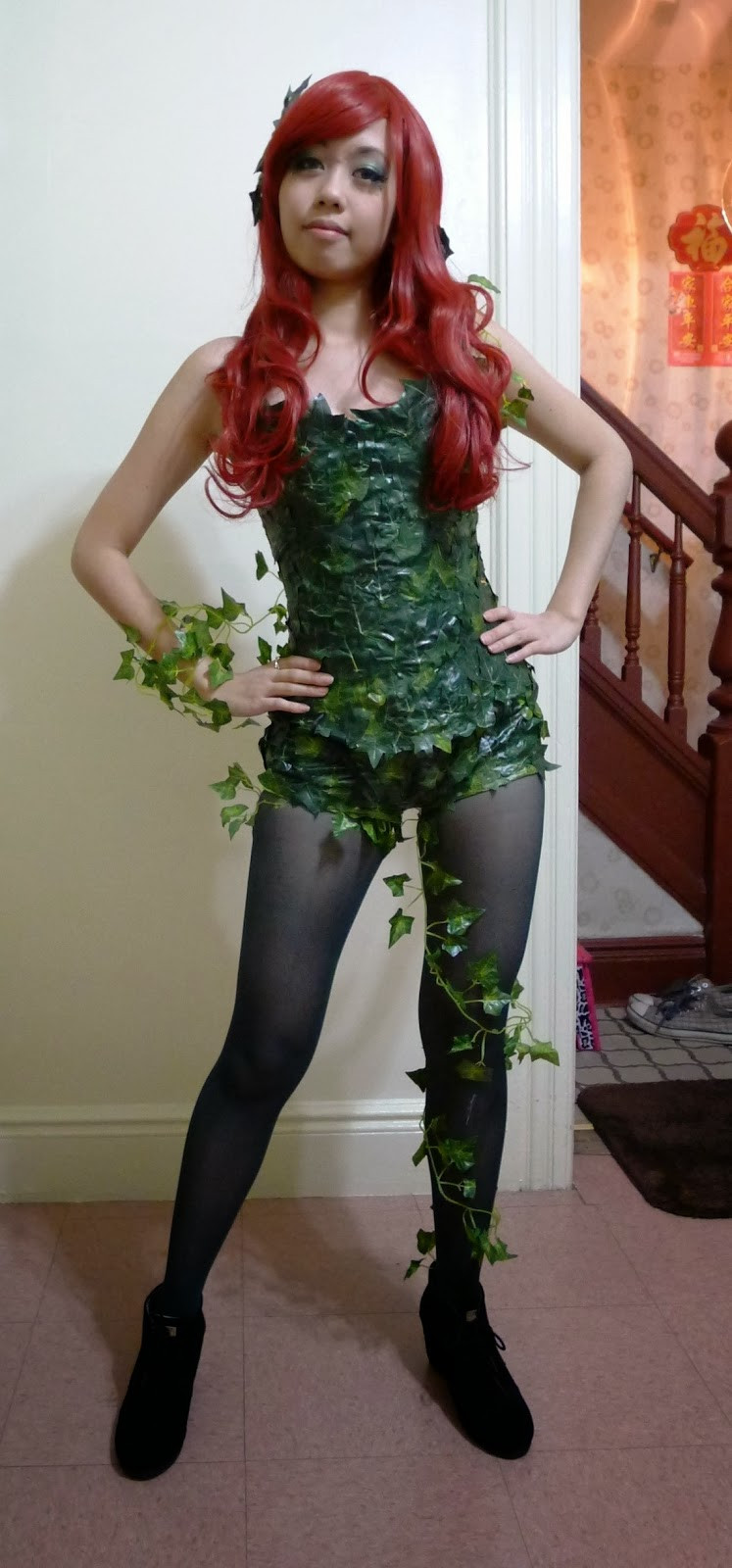 Poison Ivy DIY Costume
 Halloween Easy Poison Ivy Cosplay Costume and Makeup my