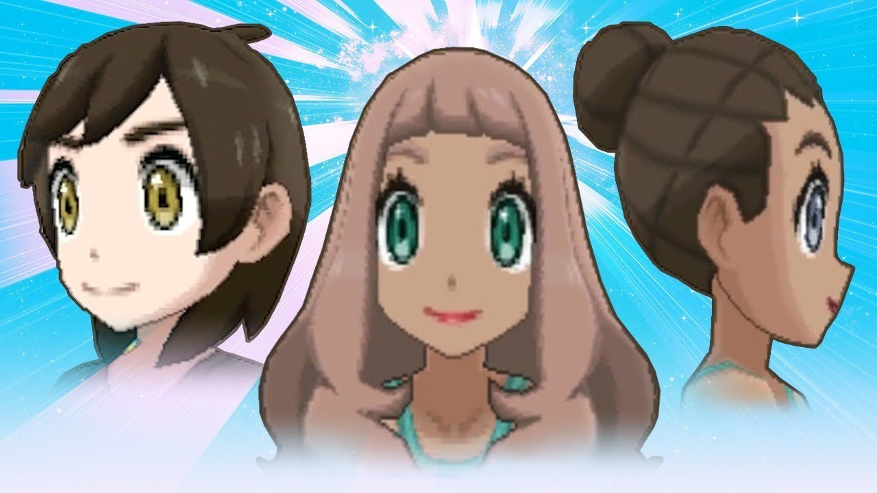 Pokemon Sun And Moon Female Hairstyles
 Pokemon Ultra Sun and Ultra Moon Hairstyles and Colors