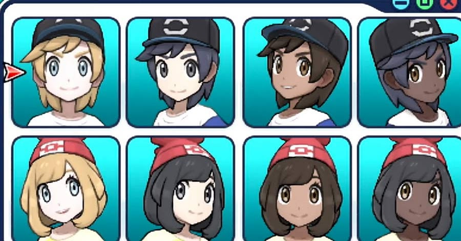 Pokemon Ultra Sun Female Hairstyles
 Pokémon Sun and Moon Hairstyles