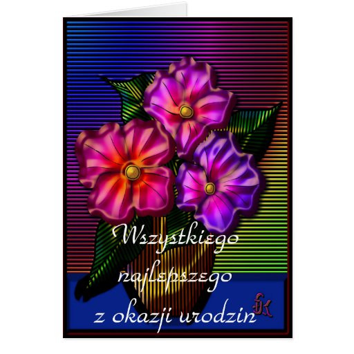 Polish Birthday Wishes
 Happy Birthday in Polish Card