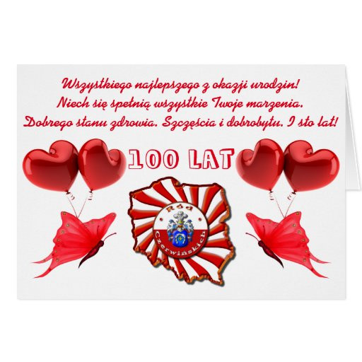Polish Birthday Wishes
 Happy Birthday in Polish Greeting Card