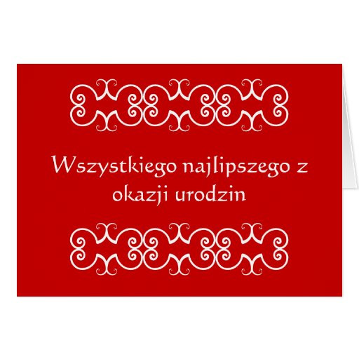 Polish Birthday Wishes
 Polish Birthday Greeting Card
