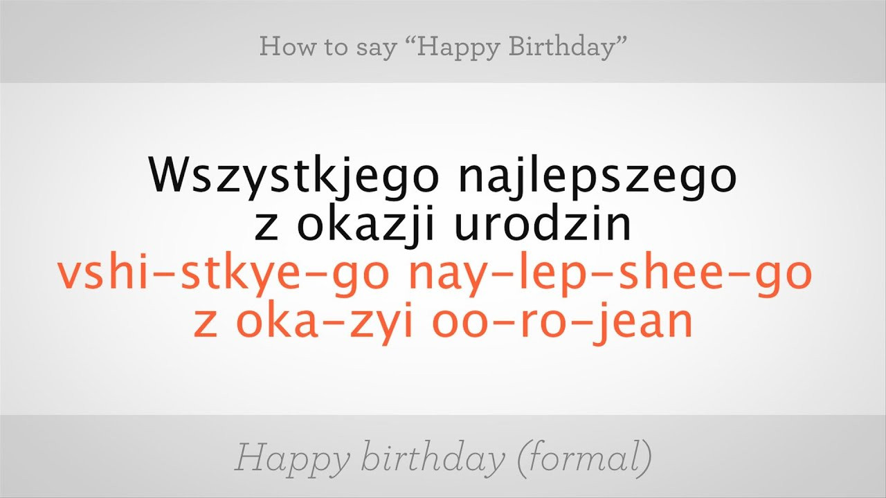Polish Birthday Wishes
 How to Say "Happy Birthday" in Polish