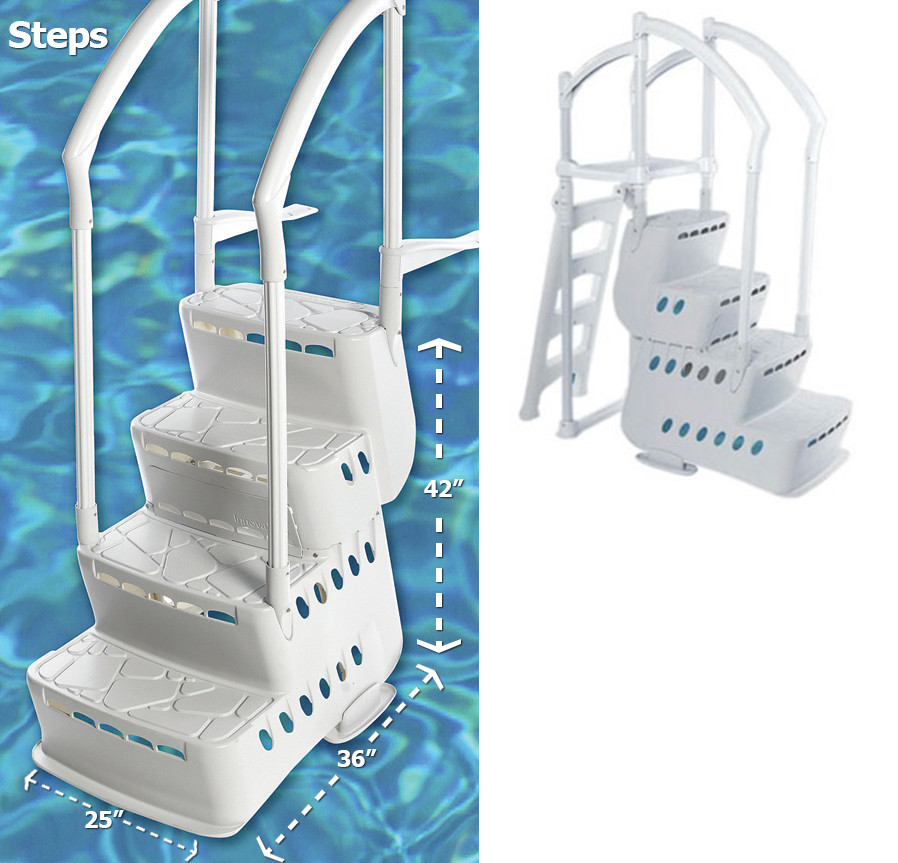 Pool Ladders Above Ground
 Innovaplas Biltmor Ground In Pool Ladder Step Entry