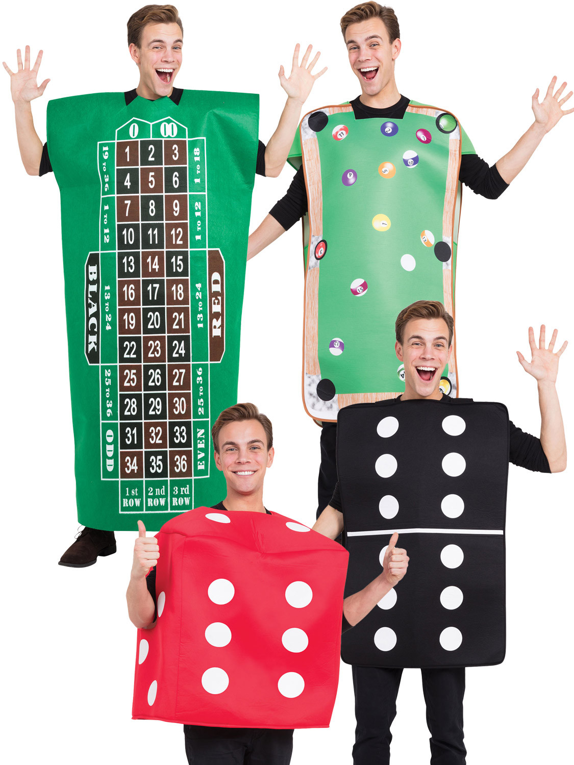 Pool Party Dress Up Ideas
 Adult Domino Pool Roulette Dice Costume Men Casino Stag