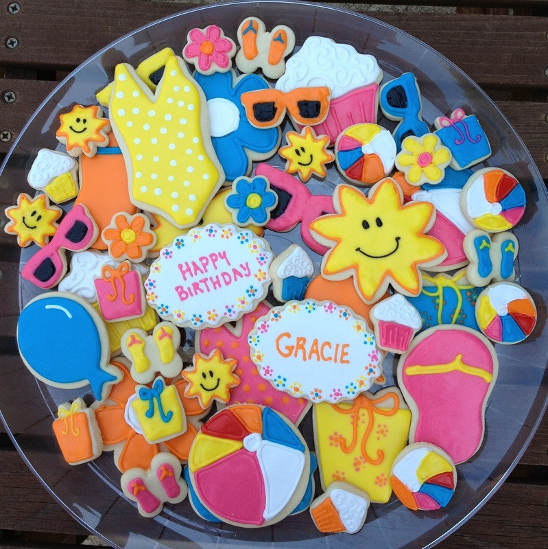 Pool Party Ideas For 12 Year Olds
 Beach Pool Summer Barbie s Cookies