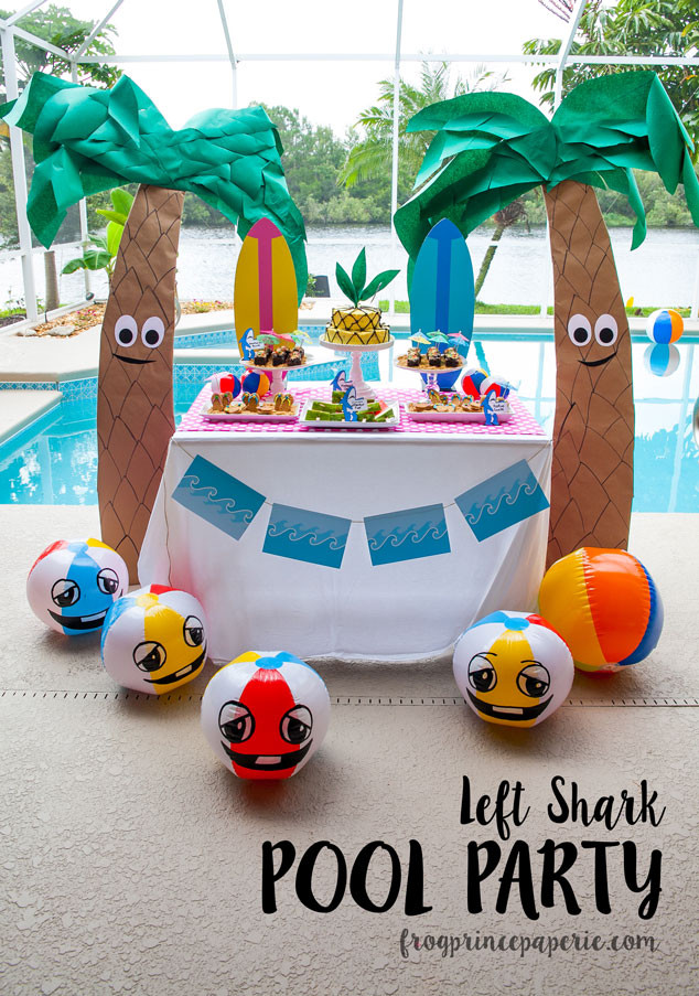 Pool Party Ideas
 Left Shark Pool Party Ideas on a Bud Frog Prince Paperie