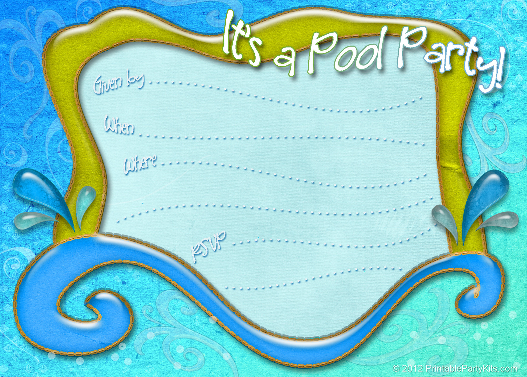 Pool Party Invitations Ideas
 45 Pool Party Invitations
