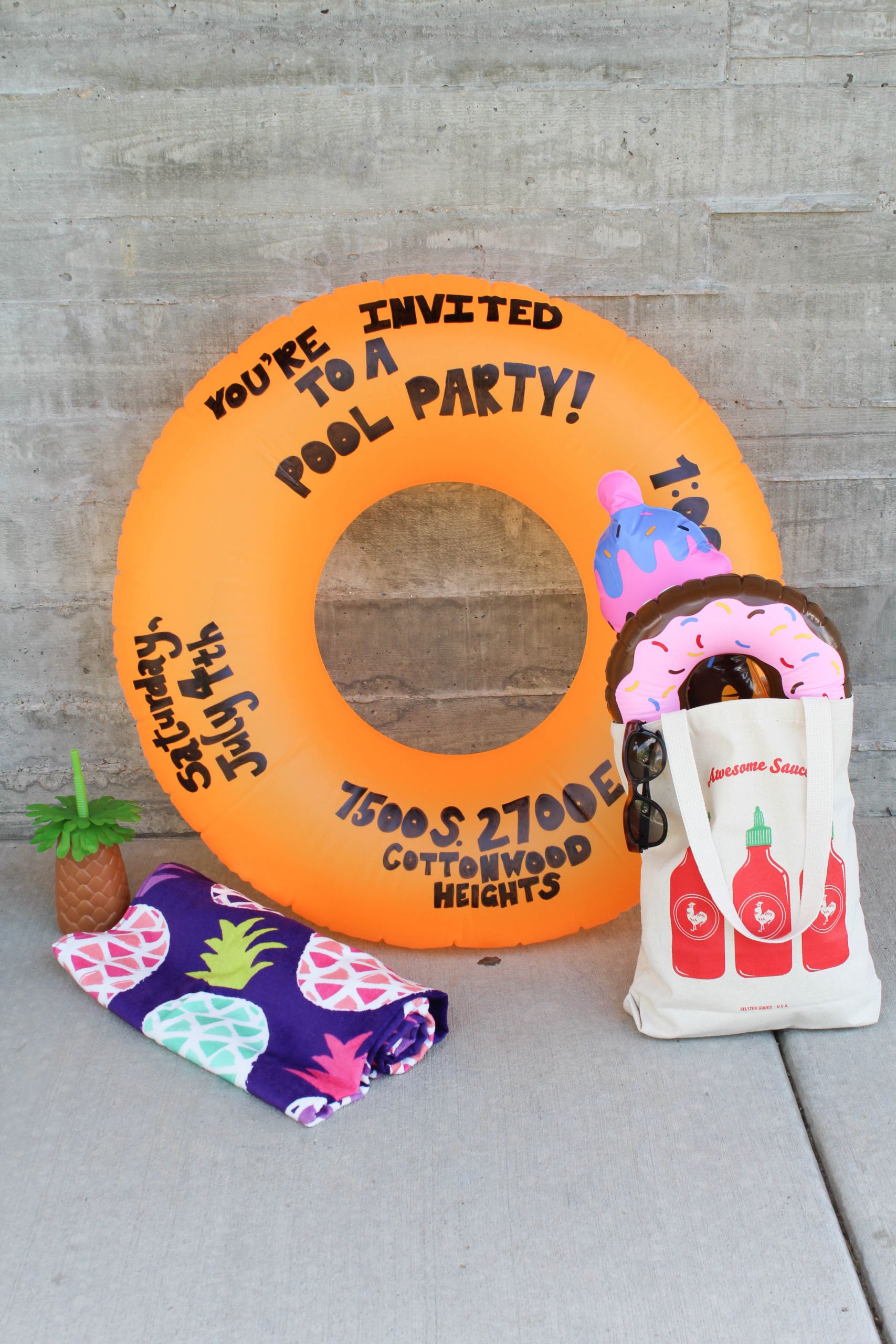 Pool Party Invitations Ideas
 DIY Pool Party Float Invitation Let s Mingle Blog
