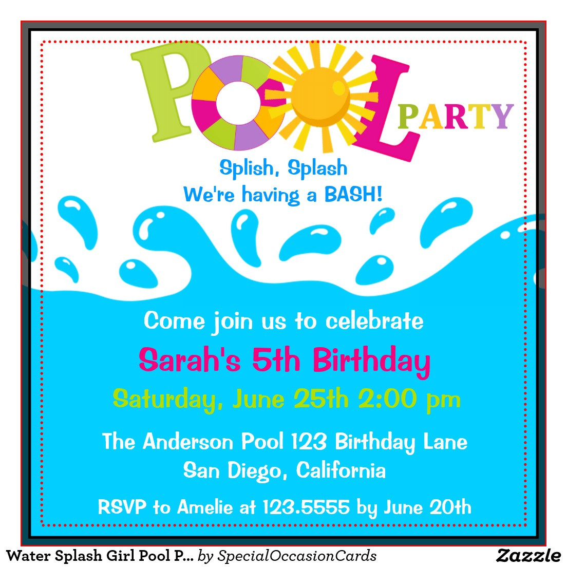 Pool Party Invitations Ideas
 Pool Party Invitation Wording Ideas Party Invitation