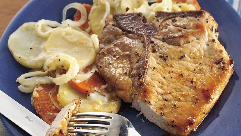 Pork Chop Casserole With Potatoes
 Swiss Pork Chop and Potato Casserole Recipe Pillsbury