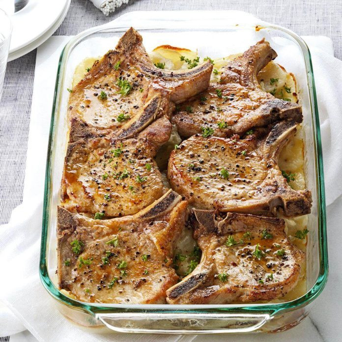 Pork Chop Casserole With Potatoes
 Pork Chops with Scalloped Potatoes Recipe