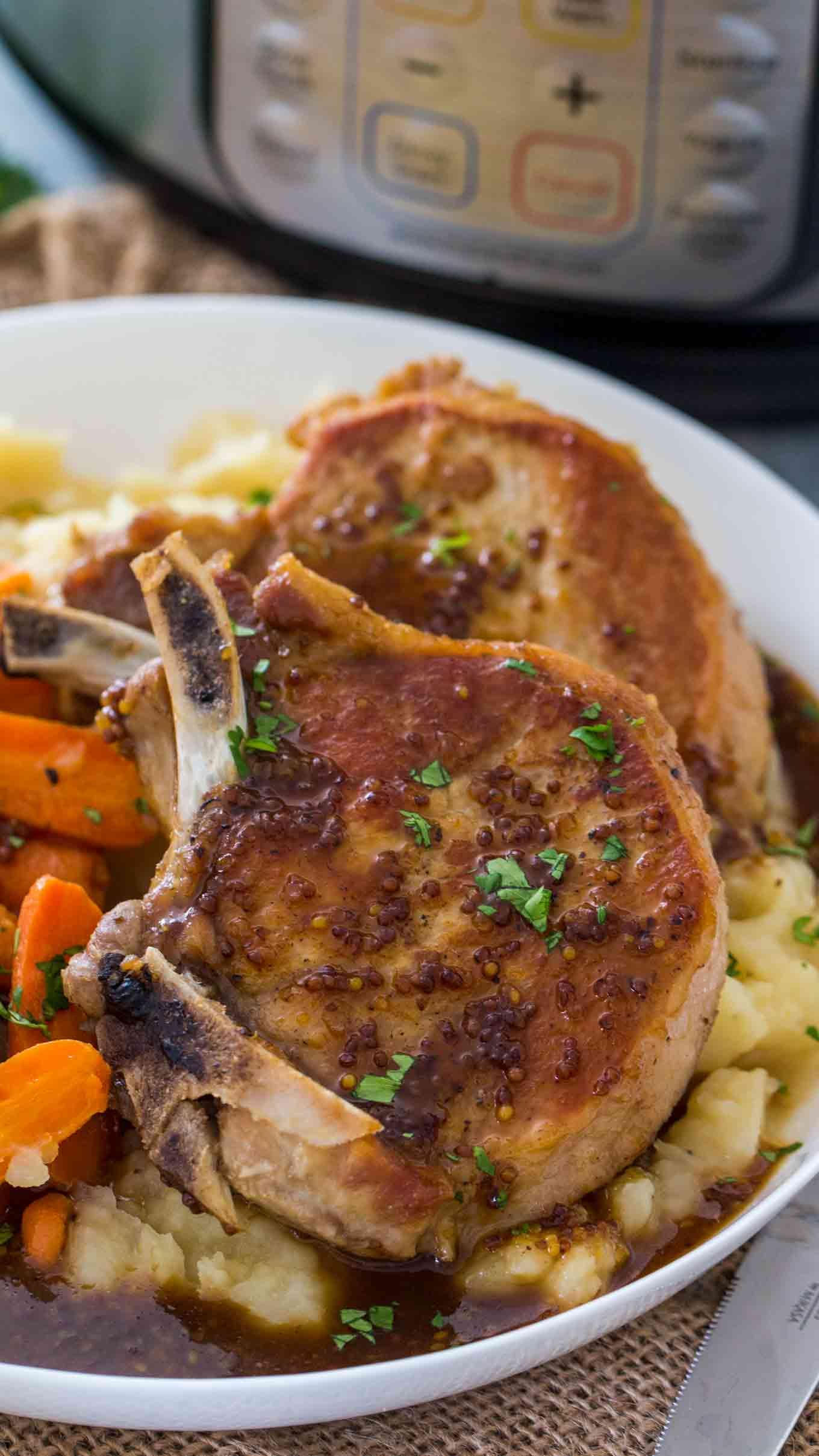 Pork Chop Recipes Instant Pot
 Instant Pot Apple Cider Pork Chops [Video] Sweet and