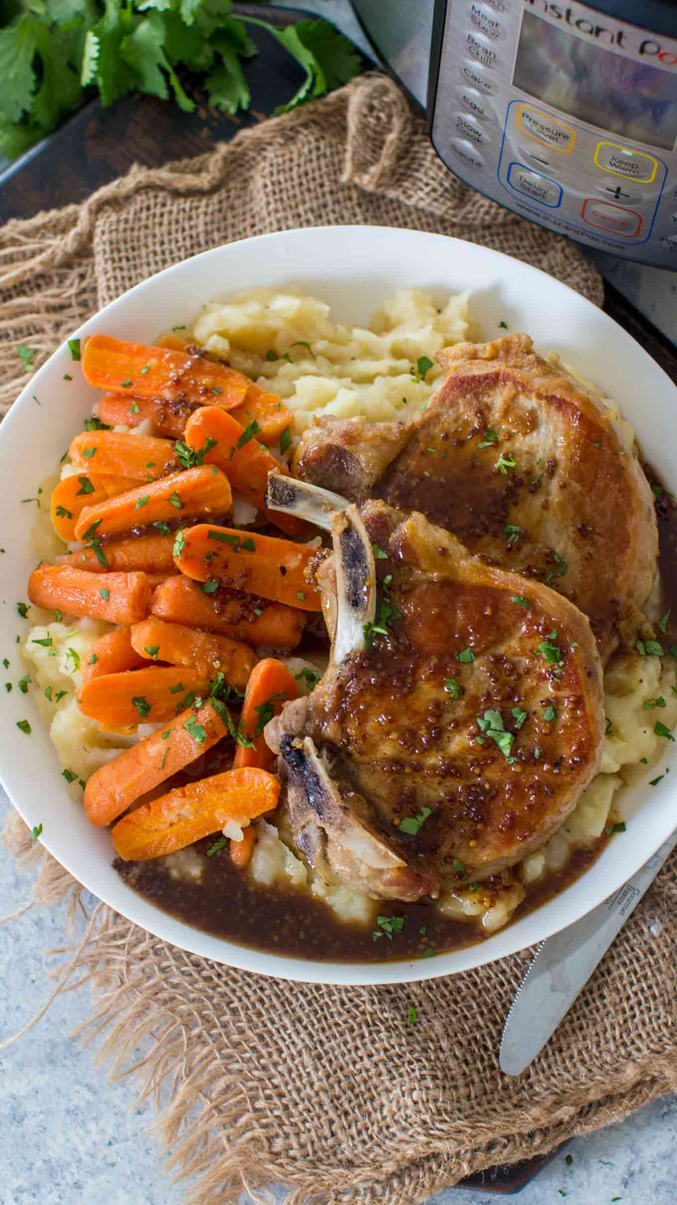 Pork Chop Recipes Instant Pot
 Instant Pot Apple Cider Pork Chops [Video] Sweet and