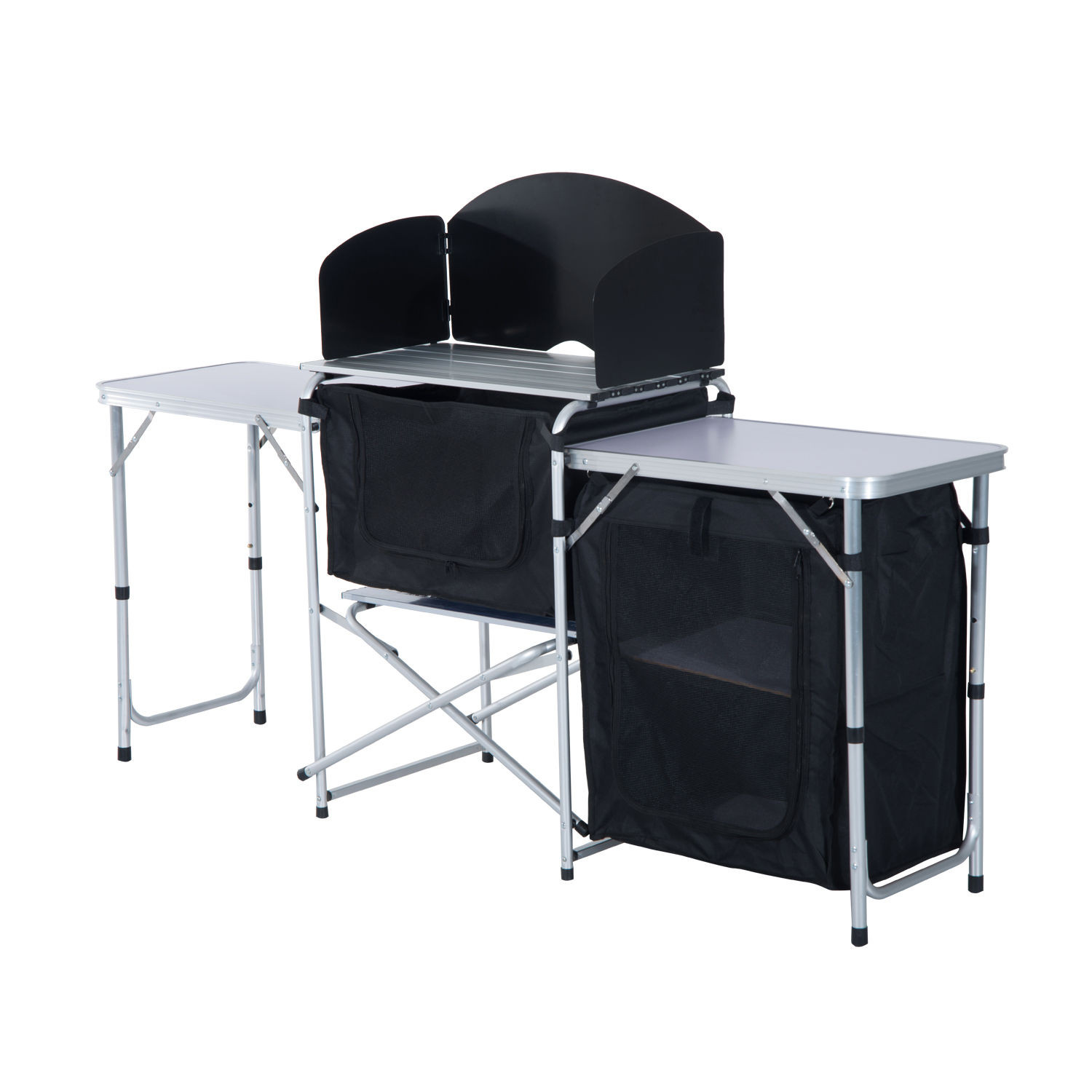 Portable Outdoor Kitchens
 6 Portable Fold Up Camp Kitchen with Windscreen