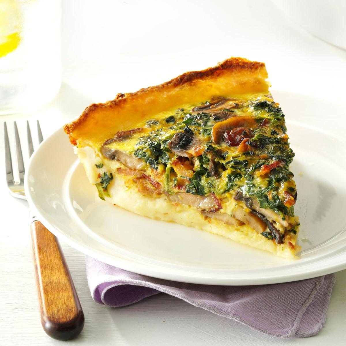 Potato Crust Quiche
 Spinach Quiche with Potato Crust Recipe