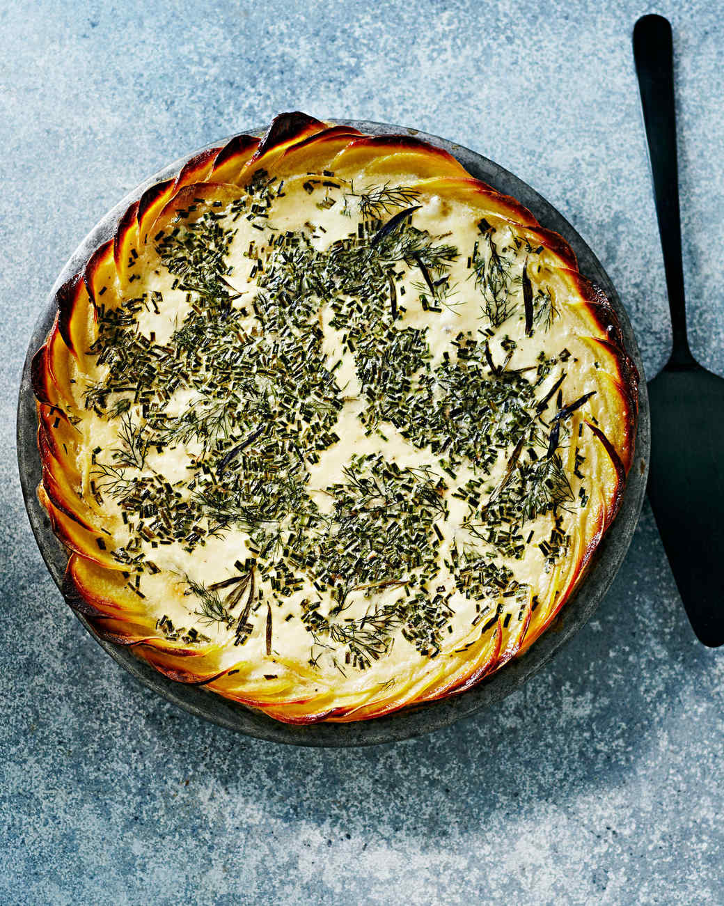 Potato Crust Quiche
 Potato Crusted Herb Quiche