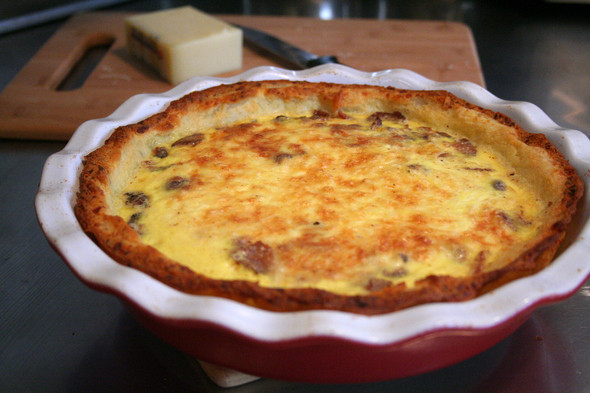 Potato Crust Quiche
 Mashed potato crust makes this quiche perfect for