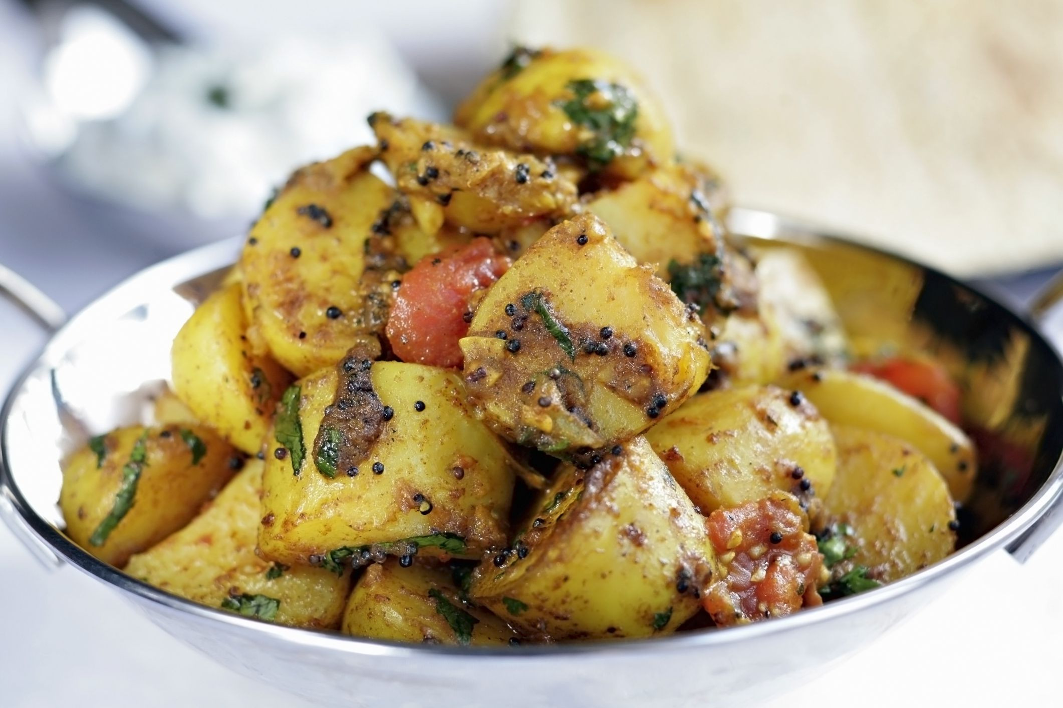 Potatoes Indian Recipes
 Spicy Indian Bombay Potatoes with Chilies Recipe