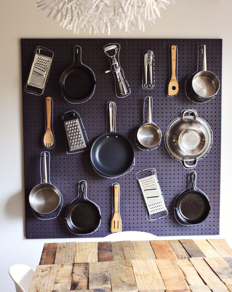 Pots And Pans Organizer DIY
 DIY Kitchen Pegboard – A Beautiful Mess