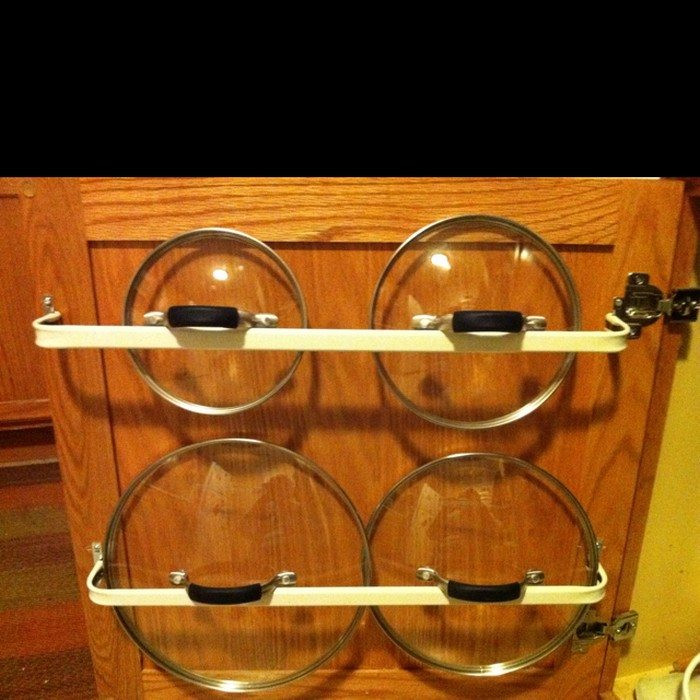 Pots And Pans Organizer DIY
 DIY Pot Lid Organizer