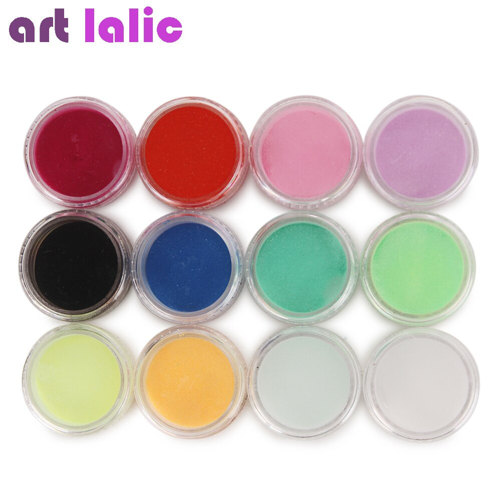 Powder Gel Nail Colors
 Aliexpress Buy 12 Colors Acrylic Powder Dust UV Gel