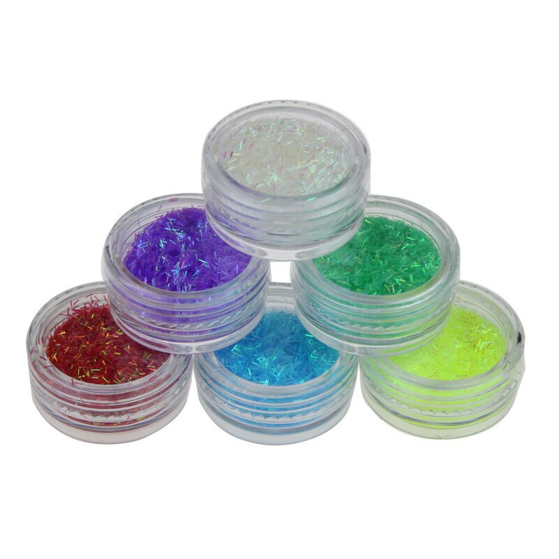 Powder Gel Nail Colors
 6 Colors UV Gel Acrylic Nail Glitter Powder Dust Gem