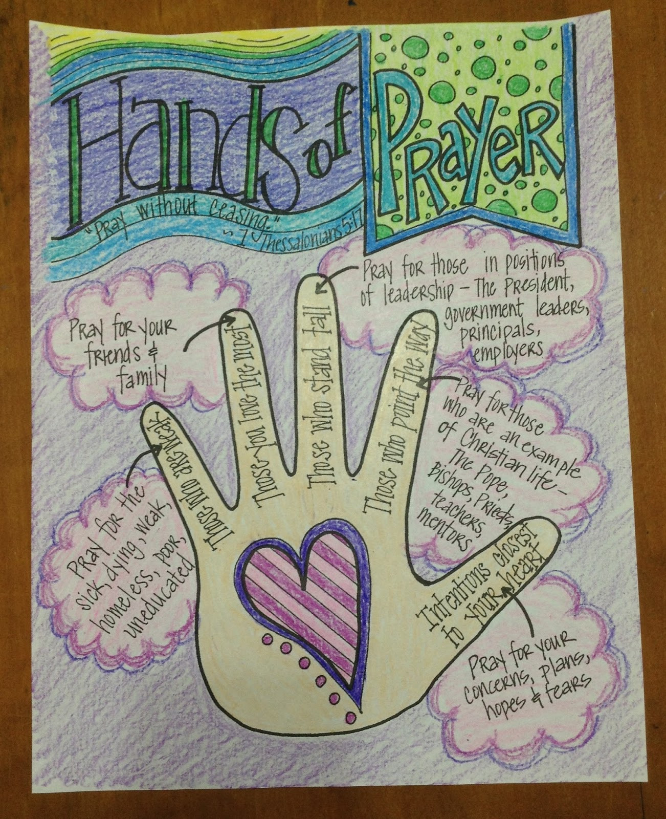 Prayer Crafts For Kids
 Look to Him and be Radiant Hands of Prayer