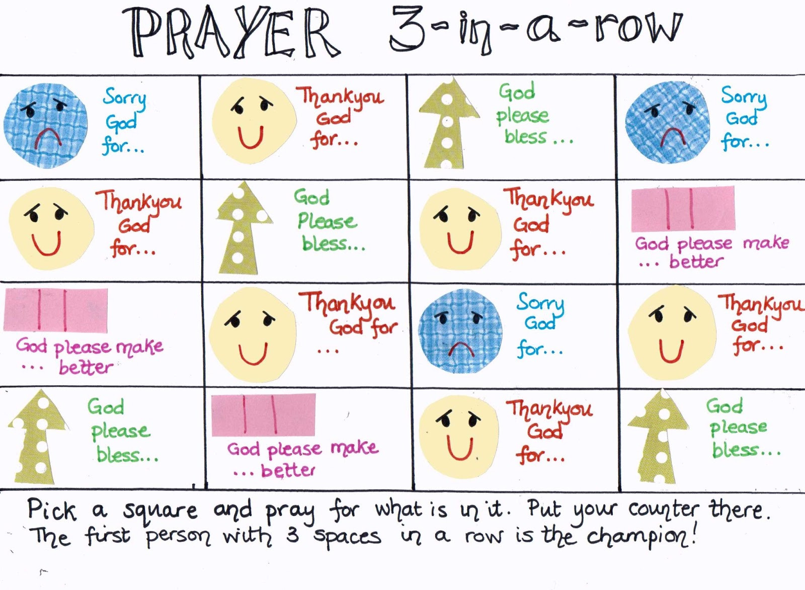 Prayer Crafts For Kids
 Flame Creative Children s Ministry Prayer 3 in a row game