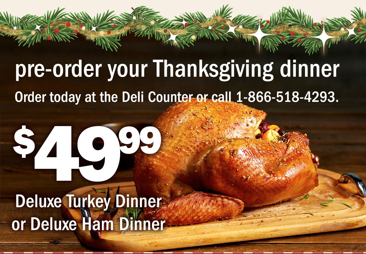 Premade Turkey Dinners
 Meijer $49 99 Thanksgiving Dinner off Deli Trays