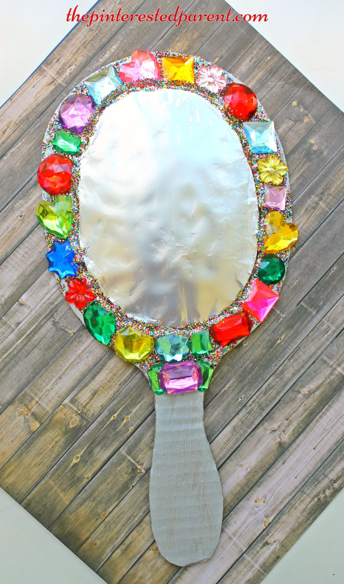 Preschool Arts And Craft Ideas
 Jeweled Cardboard Mirror Craft – The Pinterested Parent