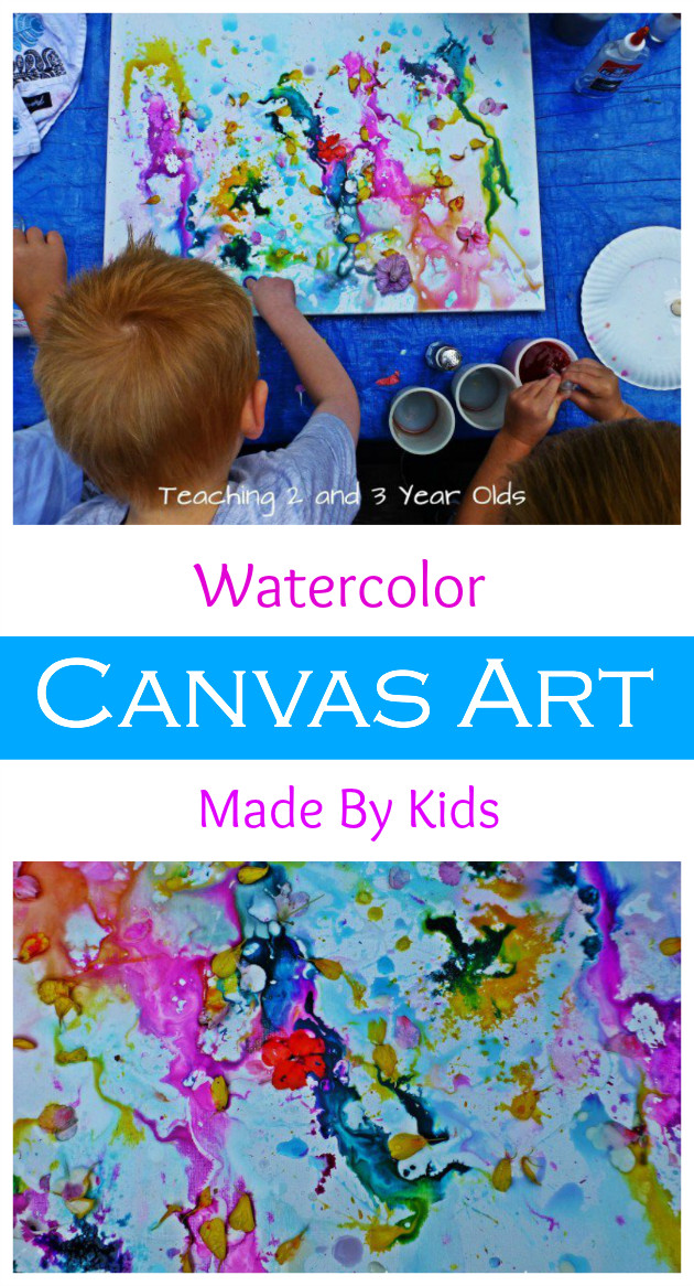 Preschool Artwork Ideas
 Kids Canvas Painting Teaching 2 and 3 Year Olds