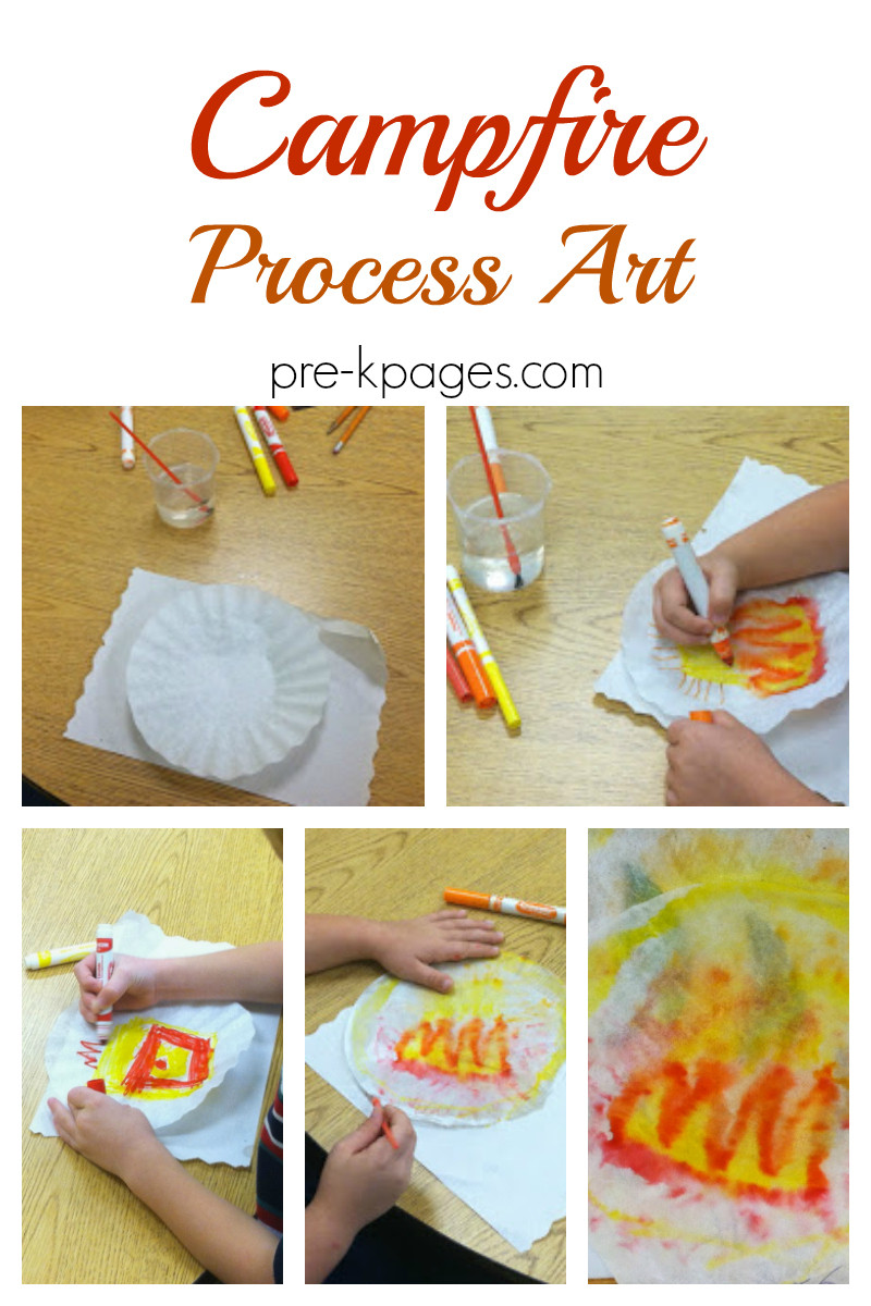 Preschool Camping Art Projects
 Campfire Process Art for a Camping Theme Pre K Pages