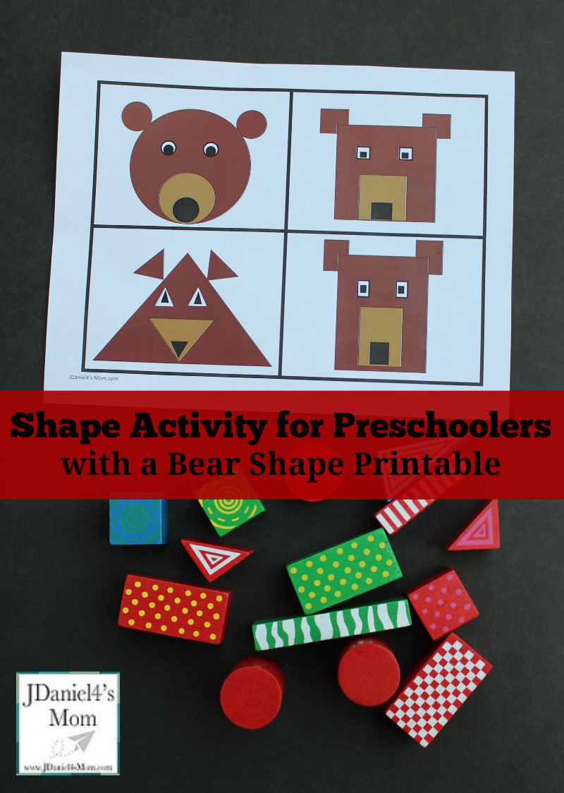 Preschool Craft Activities
 Shape Activity for Preschoolers with a Bear Shape Printable