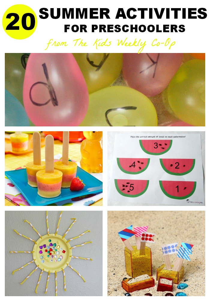 Preschool Craft Activities
 20 Summer Activities for Preschoolers Mess for Less