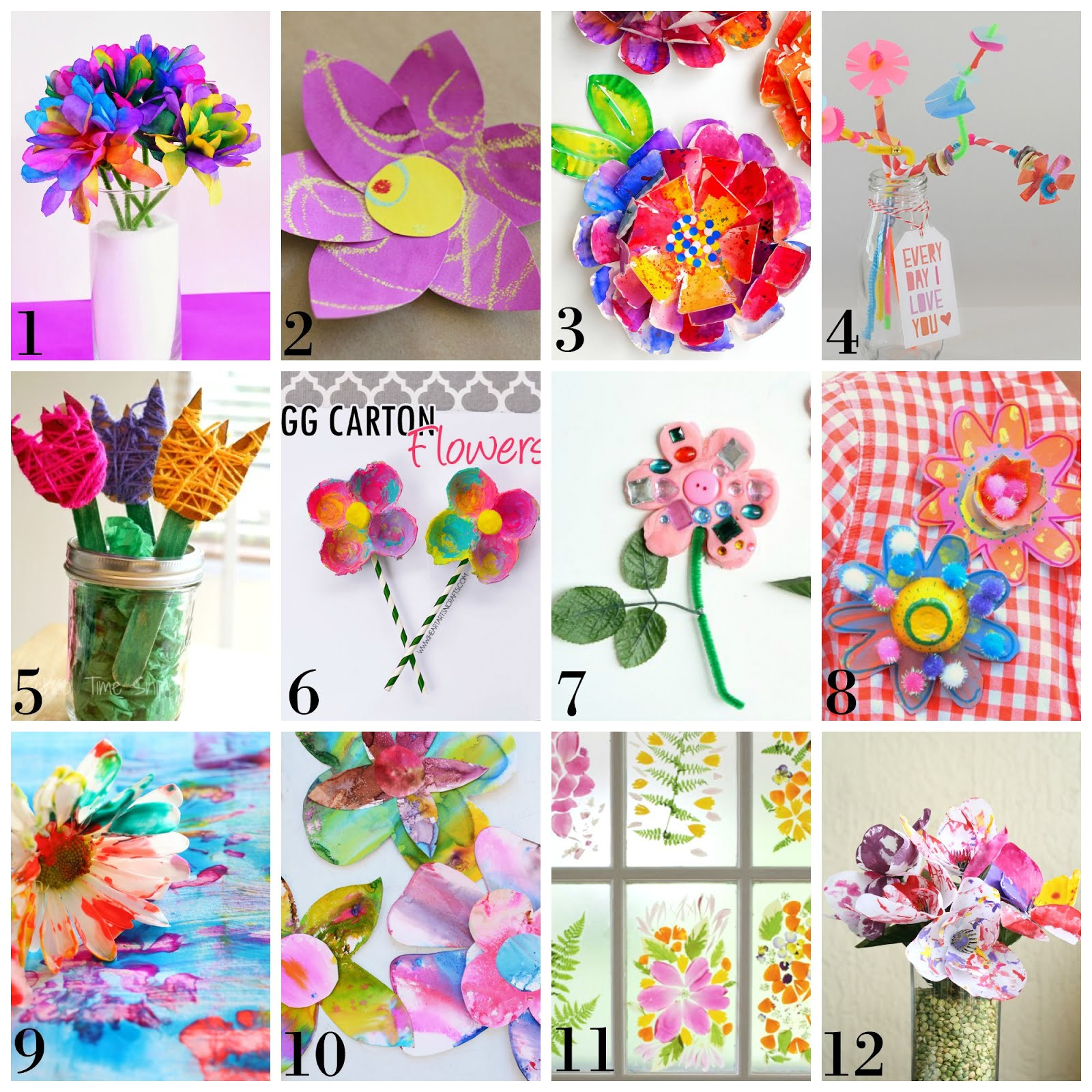Preschool Spring Craft
 12 Beautiful Spring Flower Process Art Ideas for Kids